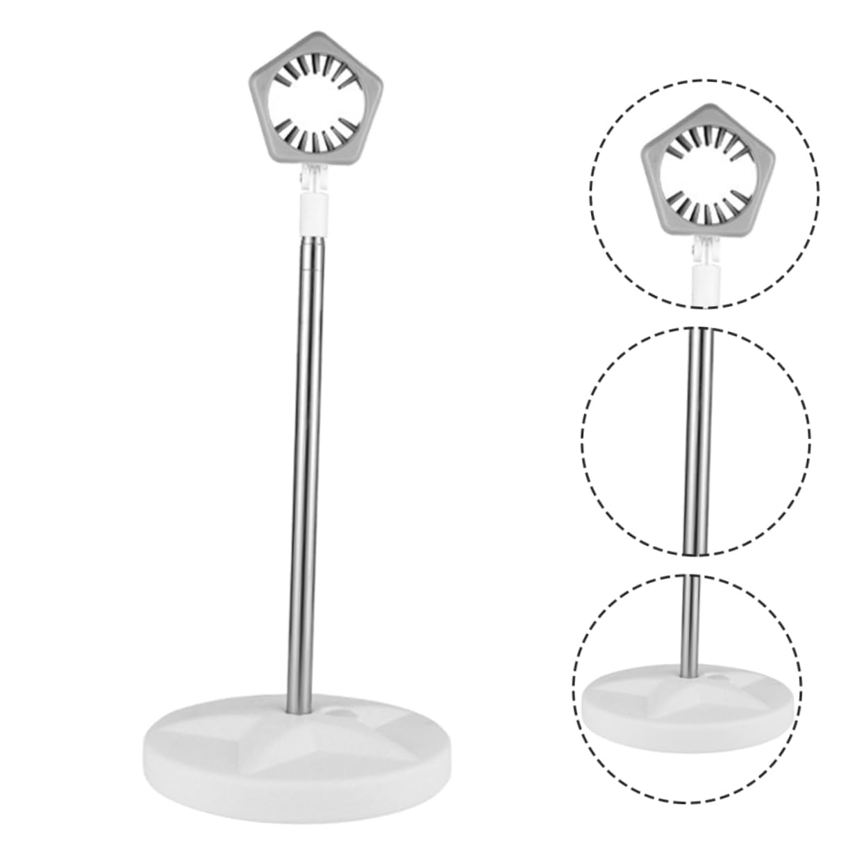 Föhnhalter aus Edelstahl mit Stabiler Basis und Verstellbarem Bereich 50-106cm Weißer Haartrocknerständer für Zuhause und Haustierbesitzer Freihändige Nutzung Garantiert