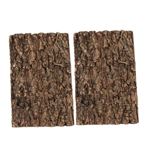 SEWACC 2 pièces Fond Décoratif Écorce de Chêne Naturel pour Terrarium Reptile Panneau Robuste Habitat Sécurisé pour Lézard et Gecko Décor Escalade pour Terrarium Maison ou Bureau