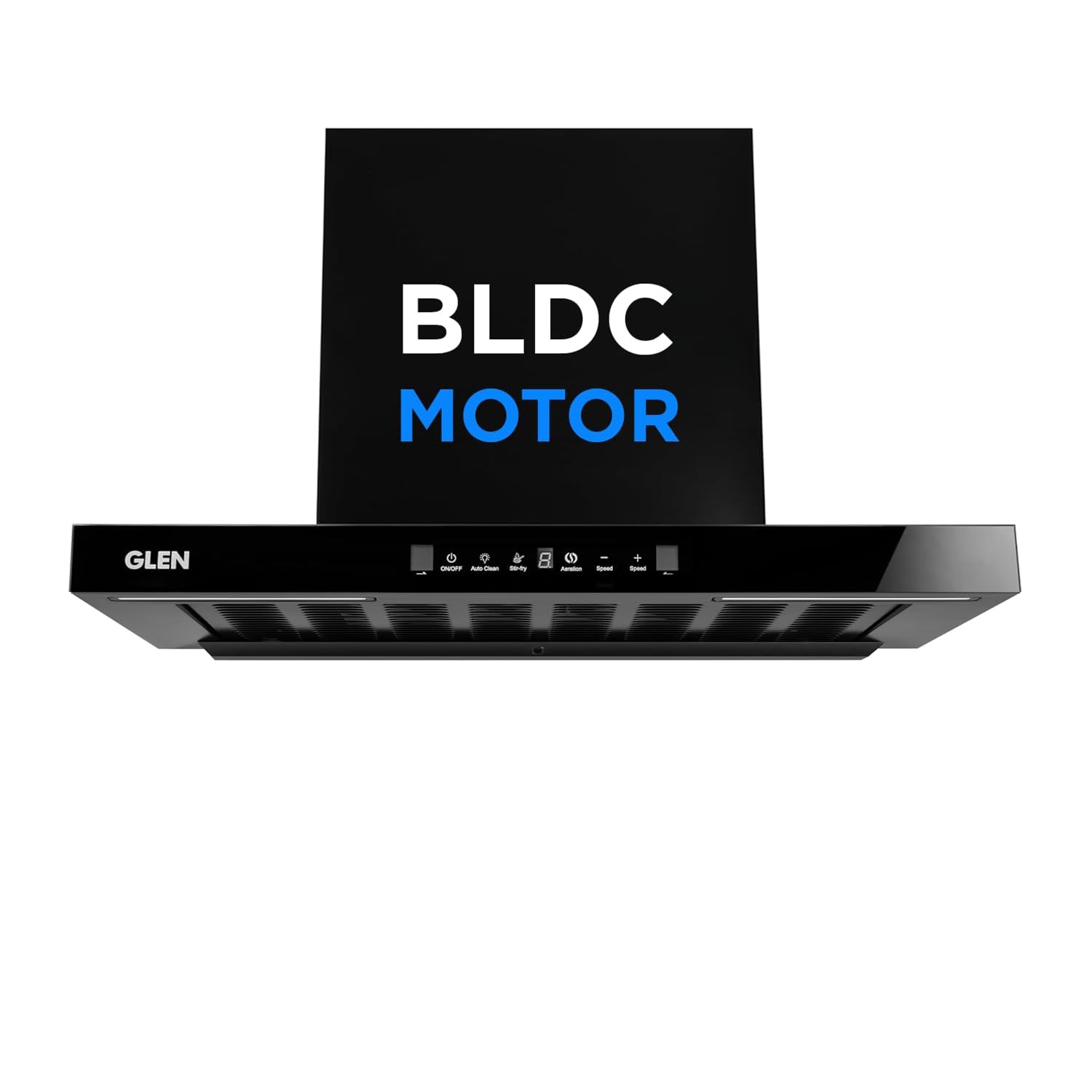 Glen Hood Selena BLDC 60 Black Filterless Kitchen Chimney 60cm | 1400 m³/hr Suction Capacity | BLDC Motor| Aeration Technology | Touch & Gesture Control |1-Year Comprehensive Warranty and 7-Year Motor
