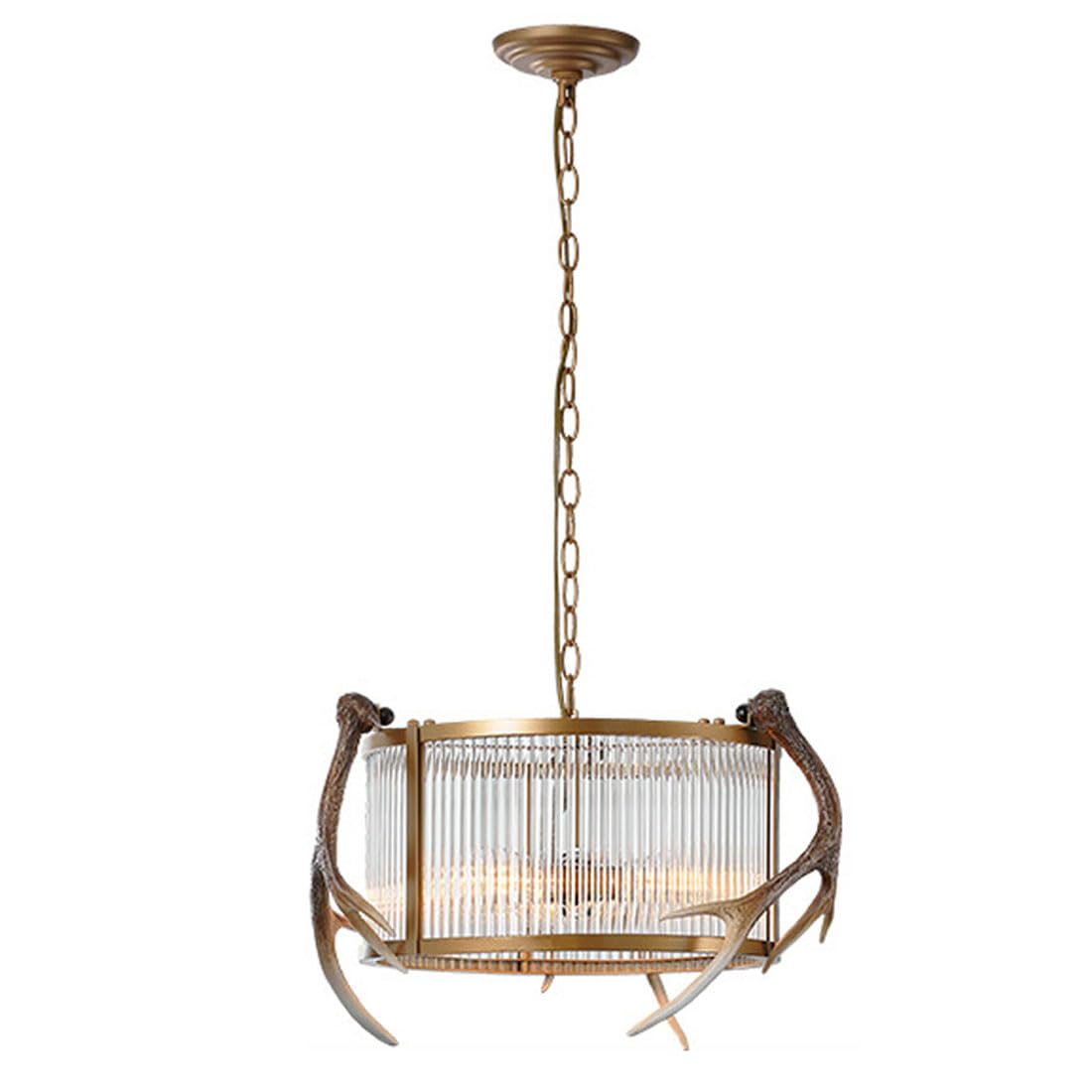 KXEcoLife E27 Scandinavian light luxury chandelier, creative retro for living room restaurant bar B&B cafe card holder lamps and lanterns,N