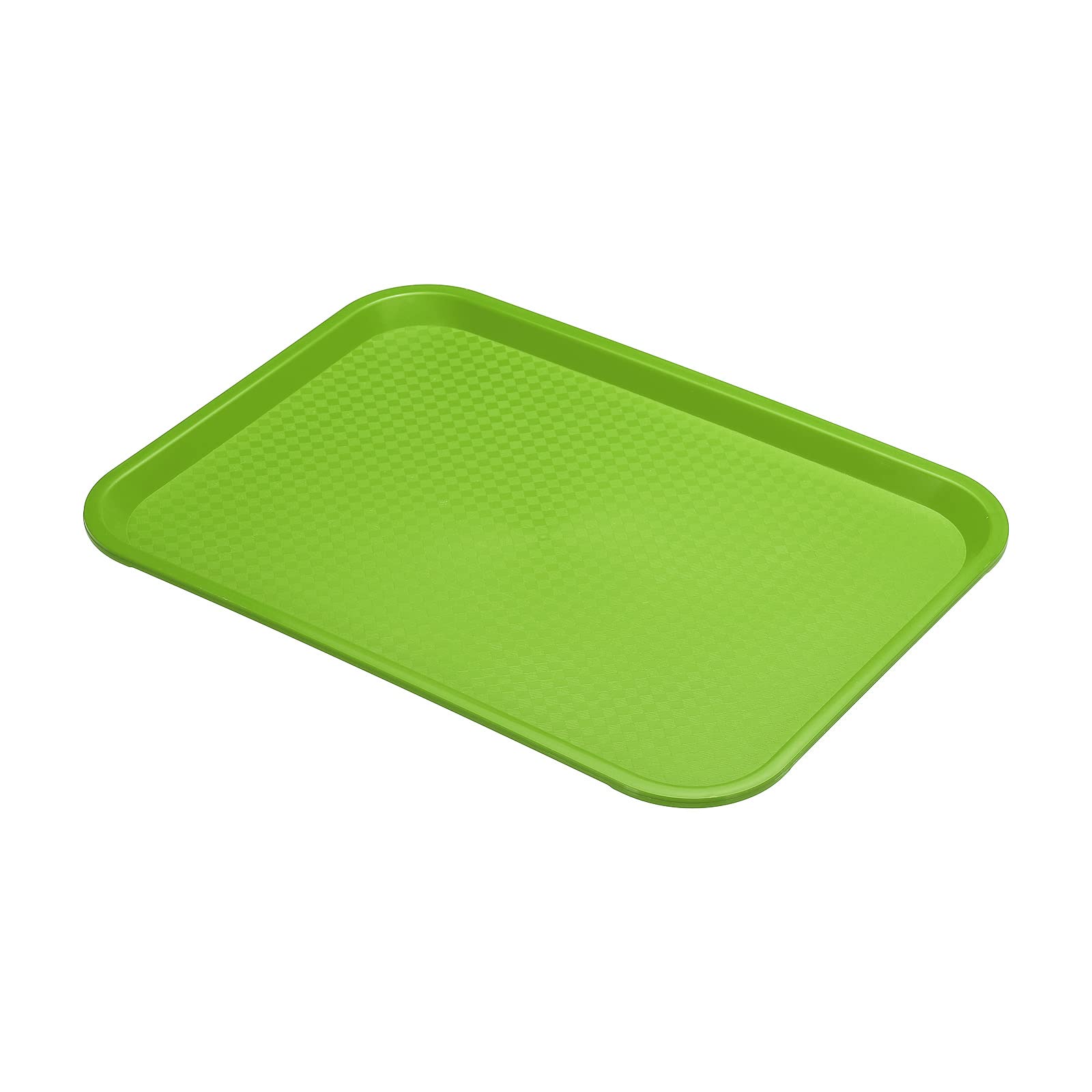 PATIKIL 14x11" Fast Food Tray, PP Plastic Reusable Recyclable Multi-Purpose Rectangle Serving Tray for Restaurant Home Kitchen, Green