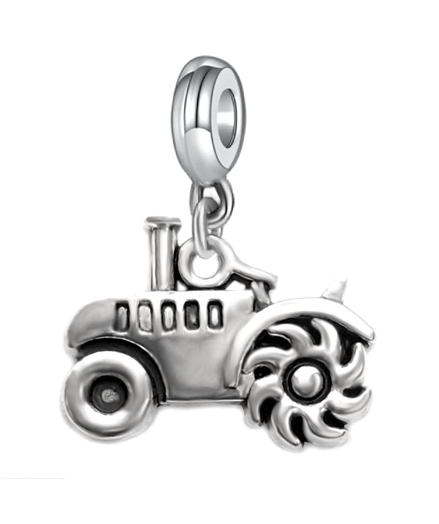 LaBenie Dangle Farm Tractor Charm Bead