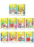 Oswaal Lil Legends Bücher zum Ausmalen (Set mit 10 Büchern), für Kinder, um mehr über Gemüse, Transport, Formen, Zahlen, Obst, Blumen, Kleidung, Vögel, Tiere und Alphabete zu lernen, ab 3 Jahren