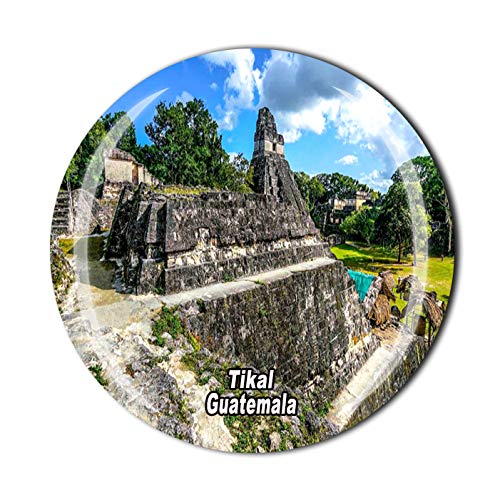 Wedare Magnet Souvenir 3D Tikal Guatemala Fridge Crystal Glass Travel Collection Gift Home Kitchen Decoration