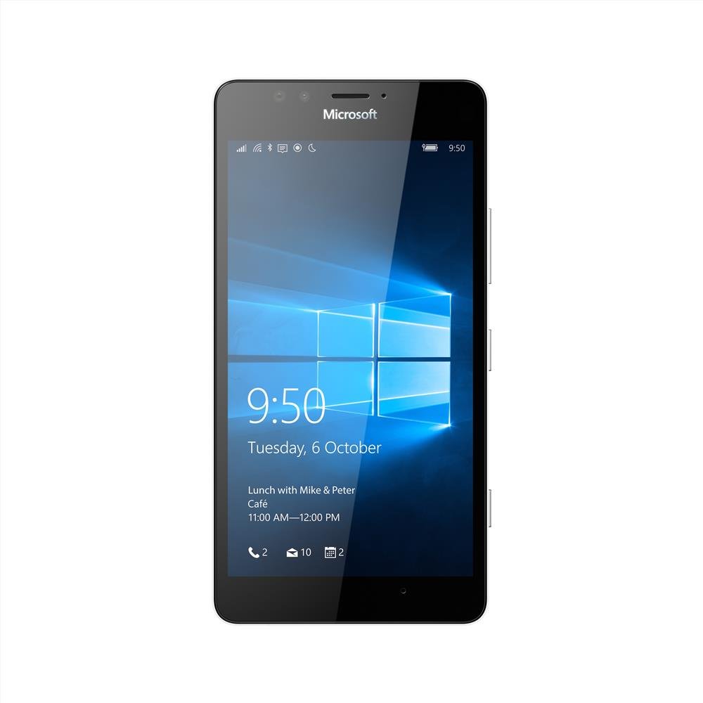 Microsoft Lumia 950 Dual Sim 32Gb 4G Lte Smartphone Factory Unlocked International Version With No Warranty White