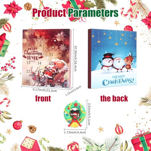 Christmas Advent Calendar 2026, 24-Day Countdown, 24 Mini Hanging Charms | Gifts for Family & Friends, Santa, Reindeer, Snowman, Christmas Trees, Bells & More, Tree Ornaments, Backpack & Car Charms - image 7