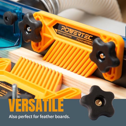 Image of POWERTEC 72211 T Track Knob 16-Piece Set & 4PK Toggle Clamps, 5 /16 inch-18 T Slot Bolts w /Knobs & 12050 Quick Release Vertical Clamps for Woodworking Jigs and Fixtures, Welding, Drill Press, Crosscut Sled