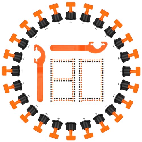 Flintronic Tile Leveling System, 80PCS Resuable Tile Leveling System Kit with 2 Special Wrenches, Tile Leveling Clips Tile Installation Tool for Stone and Floors 8 Flintronic Tile Leveling System, 80PCS Resuable Tile Leveling System Kit with 2 Special Wrenches, Tile Leveling Clips Tile Installation Tool for Stone and Floors - Image 8