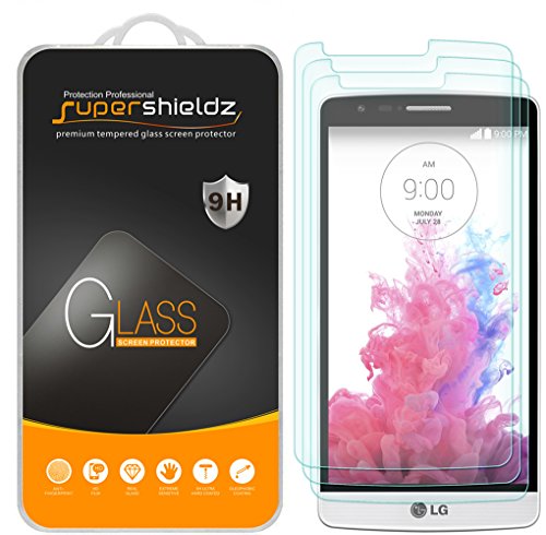 Supershieldz (3 Pack) Designed for LG G3 Tempered Glass Screen Protector, Anti Scratch, Bubble Free
