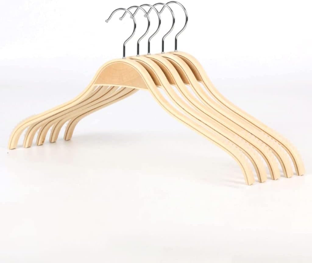 Heavy Duty Hangers,Hangers Sturdy Hangers for Clothes Hangers Set of 5 Non-Slip Solid Wood Hangers Coat Hangers Clothes Hangers,