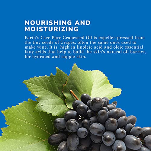Earth's Care Grapeseed Oil - Natural Expeller Pressed Grapeseed Oil For Skin And Hair - Lightweight Body Oil For Dry Skin 8 Fl. Oz. #TOP5