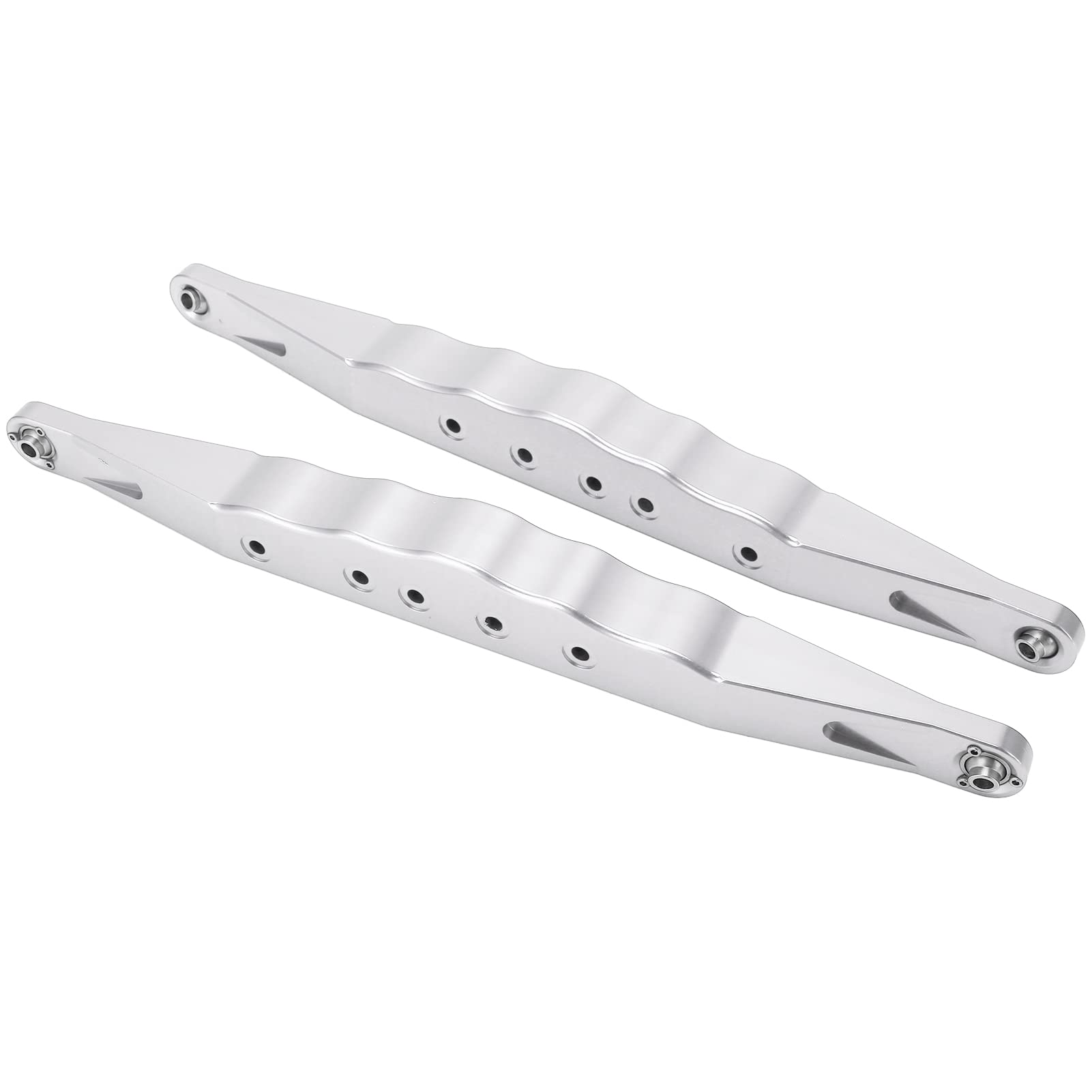 VGEBY Hintere Untere Längslenker, Verstellbar, Hohles Bodendesign, Offroad Tuning Teil aus Aluminium und Edelstahl, Silber, für RC Fahrer, Offroad Events