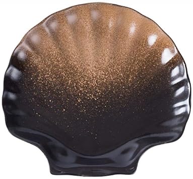 10 inch shell dish plate irregular flat plate shallow plate household ceramic plate-10 inch twilight