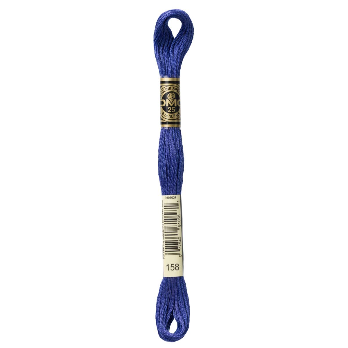 DMC Embroidery Floss Mouline Stranded Cotton Thread for Hand Embroidery and Sewing - Colour No: 158-12 x 8m Skeins