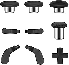 Metal Paddles Accessories for Xbox Elite Controller Series 2 Core, Thumbsticks Replacement Parts for Elite Series 2 Controller, 9 in 1 Component Pack Includes Replacement Joysticks, D-Pad & Paddles