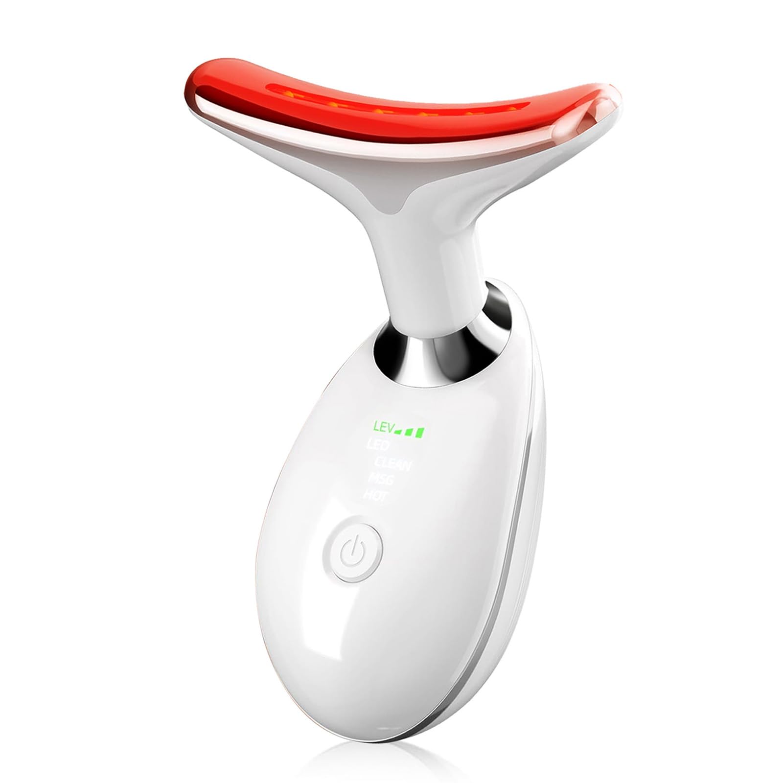 Masajeador facial de cuello, herramienta para esculpir la cara, 3 modos y vibración para masajeador facial para arrugas de barbilla, uso diario en el hogar (blanco)
