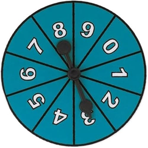 EDX Education Plastic 9 Numbers Moulded Spinners 5-Piece Set
