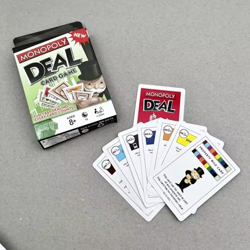 Image of Classic Card Game - 112 Colorful Cards | Fun Family & Party Game | 2-10 Players | Easy to Learn | Ages 7+ | Fast-Paced Colour & Number Matching Game for Kids & Adults (Monopoly Deal)