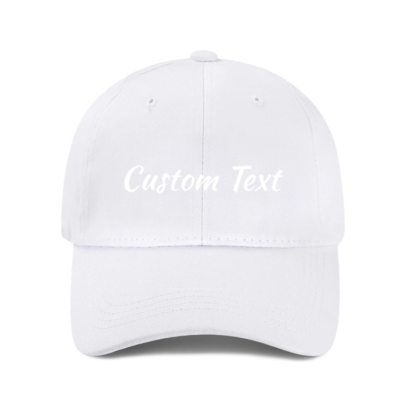Miujonvy Unisex White 0 Hot Stamping For Unique Baseball Cap Designs Custom Text Dad Hats For Gifts White