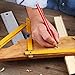 2 Sets Stair Gauges for Framing Square with Holder and Clip Layout Attachment Tool Anti Lost Speed Square Holder Non Slip Tall Framing Jigs for Circular Saw Carpentry Squares Stair and Rafter Gauge