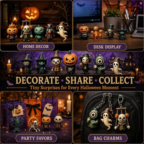 Halloween Advent Calendar 2026, 31 Days of Halloween Countdown Calendar with 31 Mini 3D Spooky Figurines, Surprise Blind Box for Kids Adults, Halloween Decorations, Party Favors and Gifts - image 4