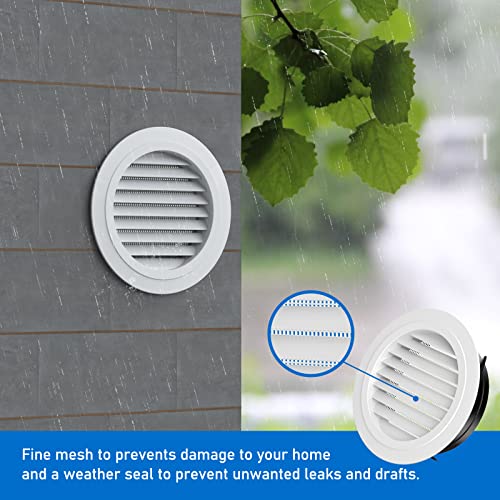 Image of Hon&Guan 8'' Air Vent Louver Air Grill Cover for Bathroom Office Home (o200mm)