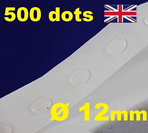 Lot de 500 points adhésifs clairs amovibles - 12 mm Cover