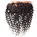Dinoce Compatible with Longqi Brazilian Curly Hair Lace Frontal Ear to Ear Remy Human Hair Jerry Curly Virgin Hair 13x4 Free Part Frontal Closure Natural Color 12 Inch