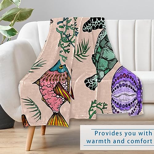 Couverture chaude pour frissonner moins sur le canapé motif tortue - 7