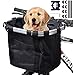 goldmiky Cestino Bicicletta Anteriore, Cestino Anteriore Bici Staccabile, Cestino Multiuso per Biciclette da Trasporto per Cani Gatto Borsetta per Il Ciclismo Picnic Shopping (Nero)