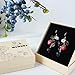 WLWDBY Handmade Berry Earrings | Fruit Country Style Earrings | 925 Silver Hypoallergenic Earrings | Lightweight Resin Jewelry | Sweet Female Gift | Birthday Gift