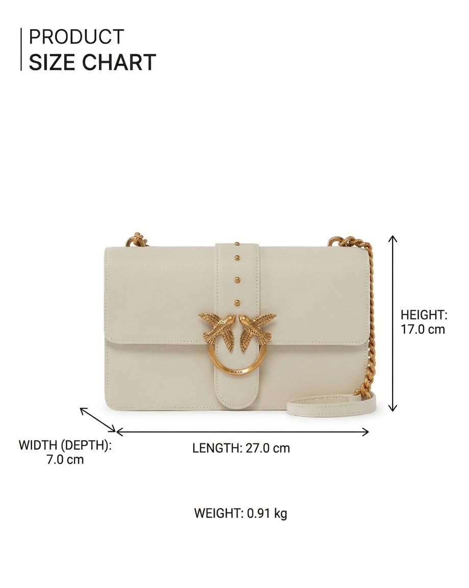Pinko Love One Classic Cl Vitello Se, torebka damska, czarna, jeden rozmiar