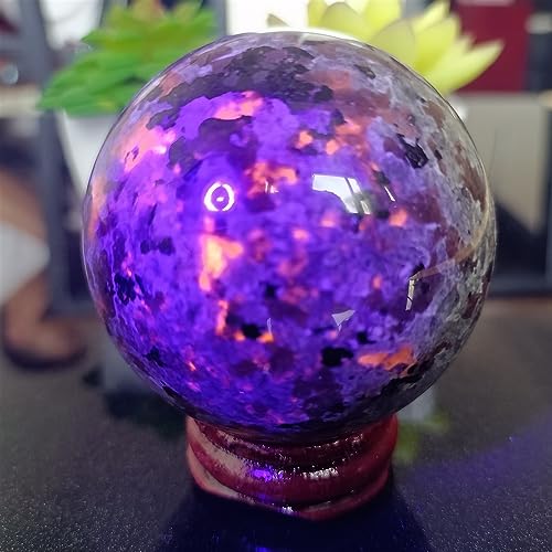 Flame Stone Ball Crystal Ornament Boule de Roche pour Déco Bureau