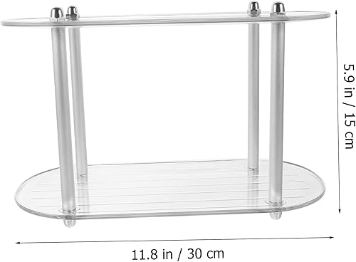 Miniatura 3 de DOITOOL Estante de múltiples capas para gabinete, organizador de ducha, estante de cristal, gabinete de vidrio, gabinete de exhibición de vidrio,