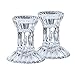 Ner Mitzvah Crystal Candle Holder Set of 2 - Crystal Glass 3