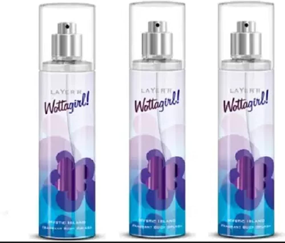 LAYER'R Layerr Wottagirl Mystic Island Combo of 3 pieces Deodorant Spray - For Women (405 ml, Pack of 3)-image-42
