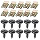 10 Sets Schraube Mutter Clip Kit, Unterboden Unterfahrschutz Schraube U Typ Schrauben, Car Underbody Screws for Wheel Arch Cover, Underbody Fender, Mudguard Clip Tin Nuts Attachment Clips for Car