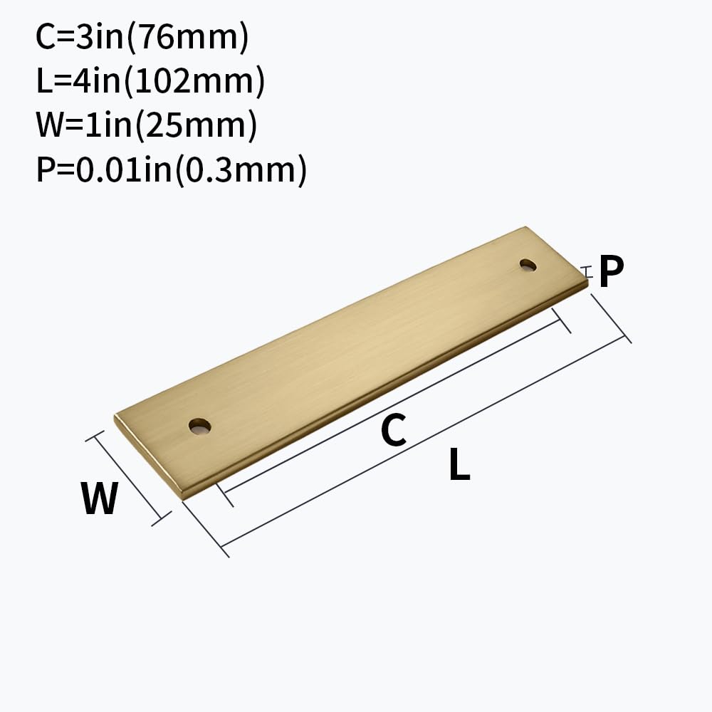 KHTUMEWARE-289SX Backplate, Champagne Bronze, 3 in (76 mm) Length, 5-Pack in Champagne Bronze — KHTUMEWARE