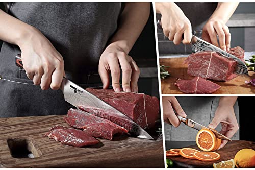 Foto von AIRENA Küchenmesser Set,3-tlg Messerset aus hochwertigem Carbon Edelstahl, Profi Messer set mit 8