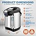 NutriChef Digital Water Boiler and Warmer - 4L/4.23 Qt Stainless Electric Hot Water Dispenser w/ LCD Display, Rotating Base, Keep Warm, Auto Shut Off, Safety Lock, Instant Heating for Coffee & Tea