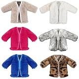 Bencailor 6 Pcs Doll Winter Coat Clothes for 11.8 Inch Doll, Winter Design Coat Jacket Tops Plush Doll Clothes for 11.8 Inch Male or Female Doll