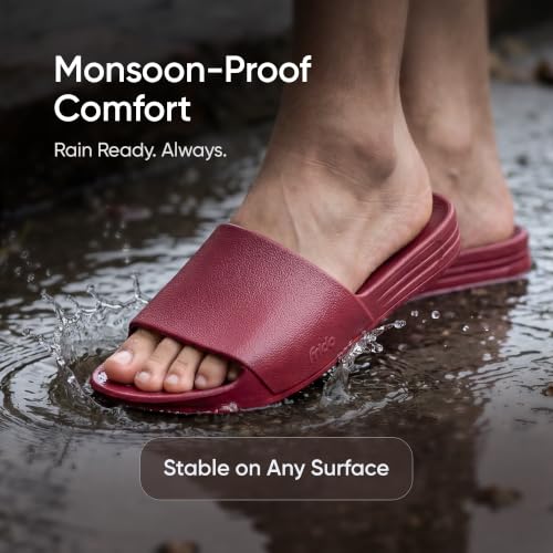 Image of Frido Arch Comfort Slides for Women & Men, Built-In Arch Support, Cushioned EVA Footbed, Non-Slip Sole, Indoor & Outdoor Slippers for Home, Beach, Pool, Travel & Daily Wear