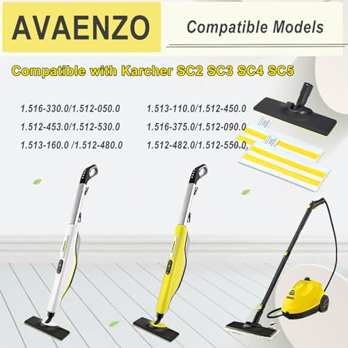 AVAENZO Bodendüsenset Zubehör für Kärcher Dampfreiniger Easyfix SC2 SC3 SC4 SC5, 1 Bodendüse 2 Mikrofaser Bodentuch Ersatzteile