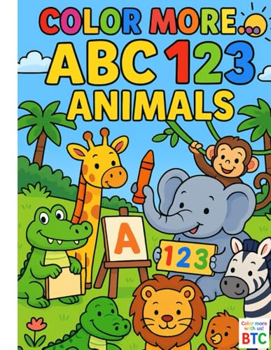 ABC 123 Animal Coloring Book