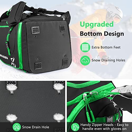 image for MORXPLOR Ski Boot Bag Backpack, 60L padded Ski Gear Bag & Snowboard Bo