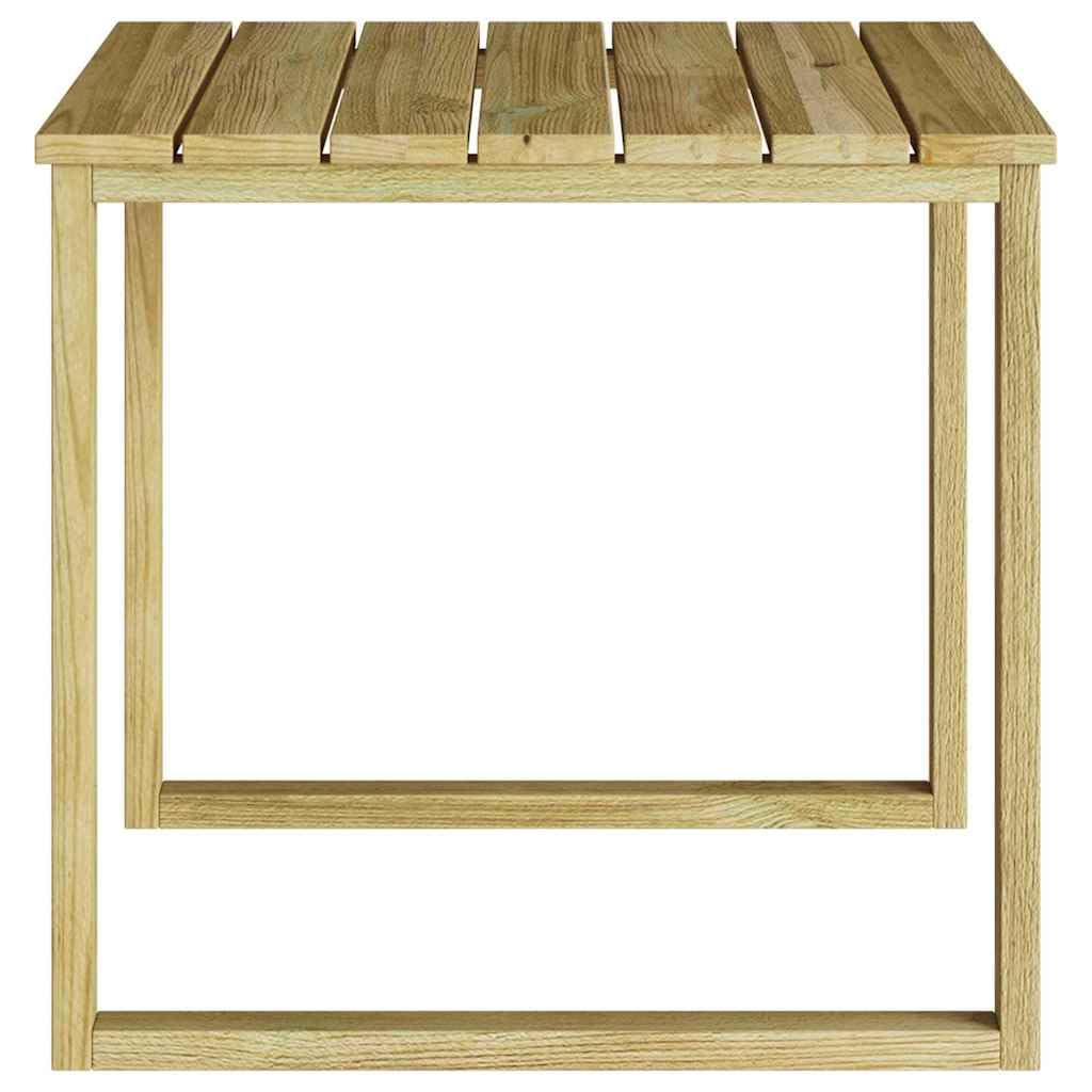 vidaXL Tavolo Naturale 50,5 x 50 x 46 cm Legno di Pino impregnato, Tavolino da Giardino e terrazza, Design Compatto e Resistente, arredo Versatile per Patio e Lounge