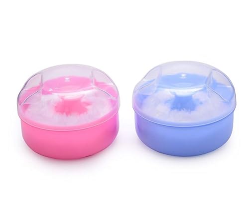 Paquete de 2 cajas de esponja para el cuerpo del bebé (azul/rosa)