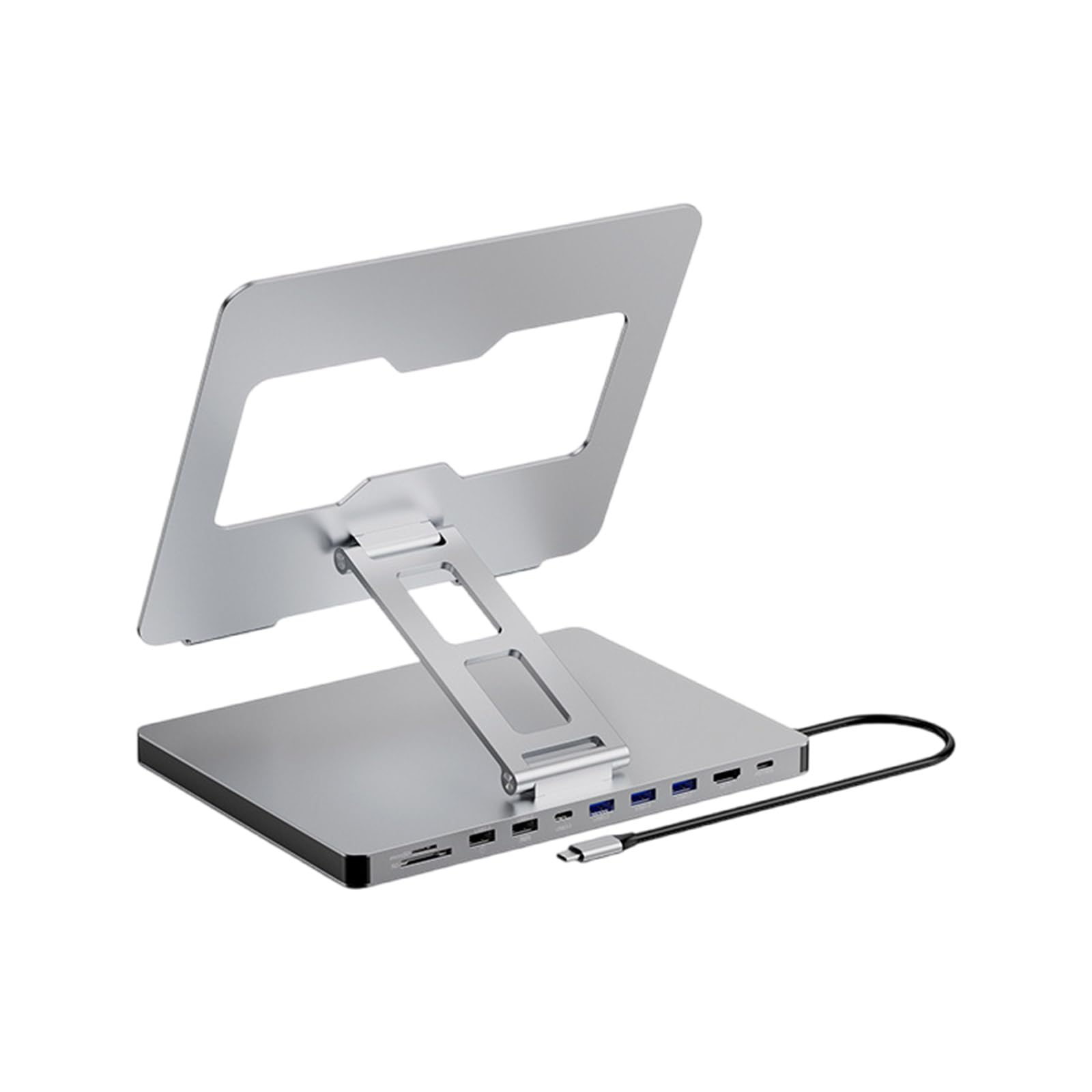 10-in-1-Laptop-Dockingstation und Adapter-Basis, Notebook-Ständer für effizienten Bürogebrauch und Geräteanschlusshalter, Studenten-Laptop-Zubehör