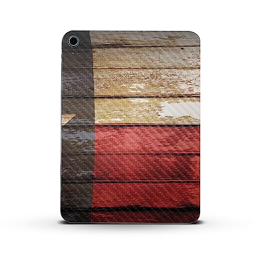 Image of MightySkins Carbon Fiber Skin Compatible with Apple iPad 10.9 inch 10th Gen (2022) Full Wrap Kit - Texas Shiplap | Protective, Durable Textured Carbon Fiber Finish | Easy to Apply | Made in The USA