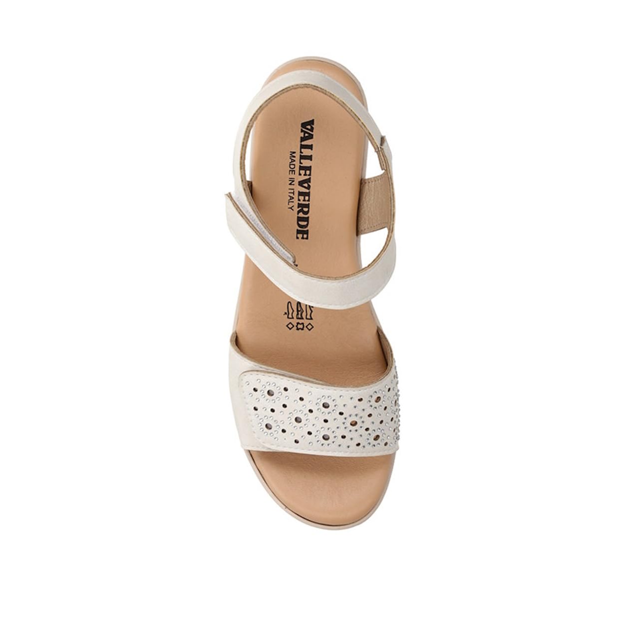 Valleverde Sandali Donna 55582 Pelle Avorio o Nero